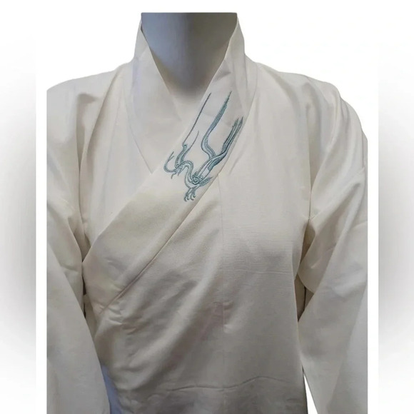 Kimono Ivory Long Sleeve Shirt Size XL - Picture 8 of 12